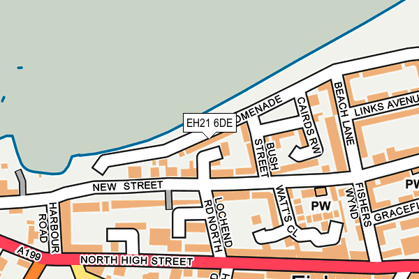 EH21 6DE map - OS OpenMap – Local (Ordnance Survey)