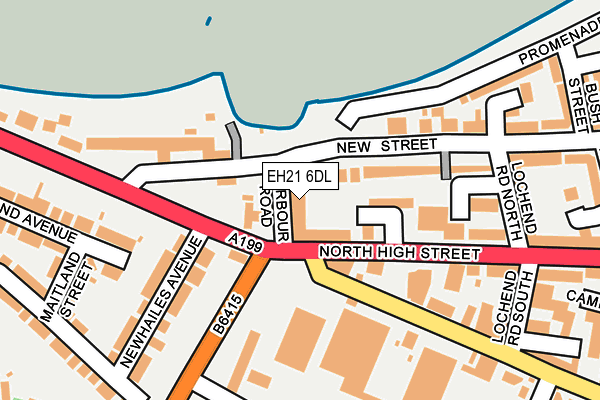 EH21 6DL map - OS OpenMap – Local (Ordnance Survey) EH21 6DL map - OS OpenMap – Local (Ordnance Survey)