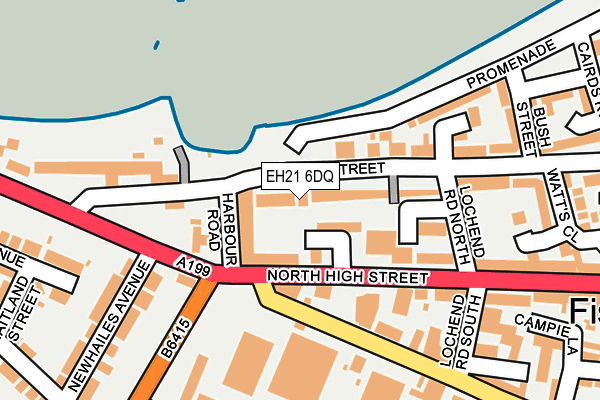 EH21 6DQ map - OS OpenMap – Local (Ordnance Survey) EH21 6DQ map - OS OpenMap – Local (Ordnance Survey)
