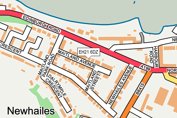 EH21 6DZ map - OS OpenMap – Local (Ordnance Survey) EH21 6DZ map - OS OpenMap – Local (Ordnance Survey)