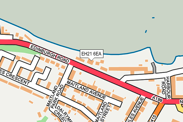EH21 6EA map - OS OpenMap – Local (Ordnance Survey)