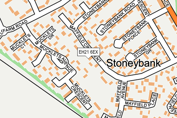 EH21 6EX map - OS OpenMap – Local (Ordnance Survey) EH21 6EX map - OS OpenMap – Local (Ordnance Survey)