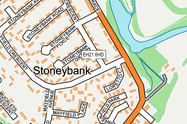 EH21 6HD map - OS OpenMap – Local (Ordnance Survey) EH21 6HD map - OS OpenMap – Local (Ordnance Survey)