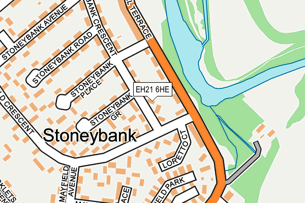 EH21 6HE map - OS OpenMap – Local (Ordnance Survey) EH21 6HE map - OS OpenMap – Local (Ordnance Survey)