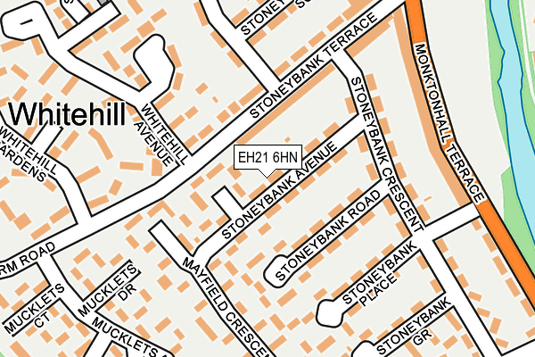 EH21 6HN map - OS OpenMap – Local (Ordnance Survey) EH21 6HN map - OS OpenMap – Local (Ordnance Survey)
