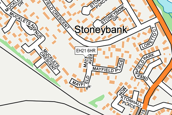 EH21 6HR map - OS OpenMap – Local (Ordnance Survey) EH21 6HR map - OS OpenMap – Local (Ordnance Survey)