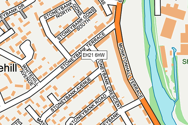 EH21 6HW map - OS OpenMap – Local (Ordnance Survey) EH21 6HW map - OS OpenMap – Local (Ordnance Survey)