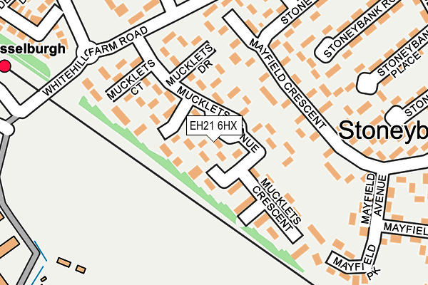 EH21 6HX map - OS OpenMap – Local (Ordnance Survey) EH21 6HX map - OS OpenMap – Local (Ordnance Survey)