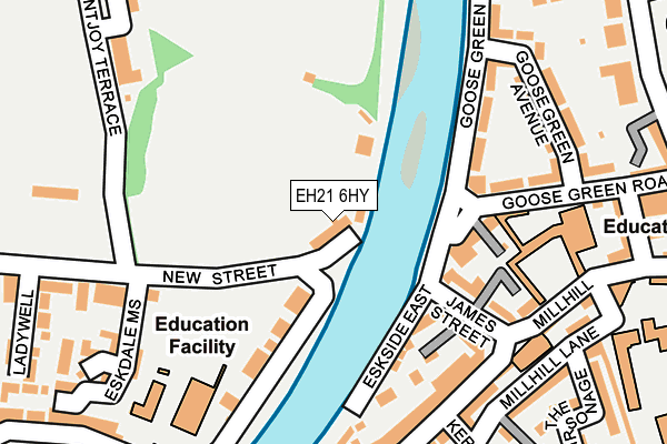 EH21 6HY map - OS OpenMap – Local (Ordnance Survey) EH21 6HY map - OS OpenMap – Local (Ordnance Survey)