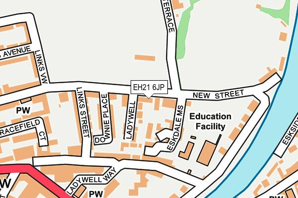 EH21 6JP map - OS OpenMap – Local (Ordnance Survey) EH21 6JP map - OS OpenMap – Local (Ordnance Survey)