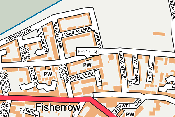 EH21 6JQ map - OS OpenMap – Local (Ordnance Survey) EH21 6JQ map - OS OpenMap – Local (Ordnance Survey)