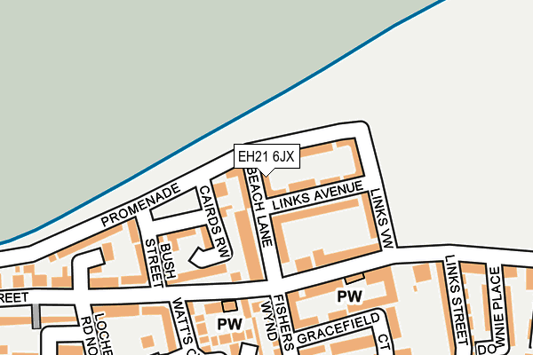 EH21 6JX map - OS OpenMap – Local (Ordnance Survey) EH21 6JX map - OS OpenMap – Local (Ordnance Survey)