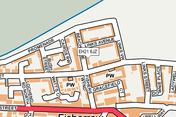 EH21 6JZ map - OS OpenMap – Local (Ordnance Survey) EH21 6JZ map - OS OpenMap – Local (Ordnance Survey)