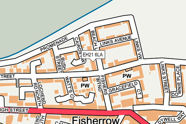 EH21 6LA map - OS OpenMap – Local (Ordnance Survey) EH21 6LA map - OS OpenMap – Local (Ordnance Survey)