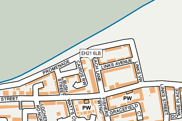 EH21 6LB map - OS OpenMap – Local (Ordnance Survey) EH21 6LB map - OS OpenMap – Local (Ordnance Survey)