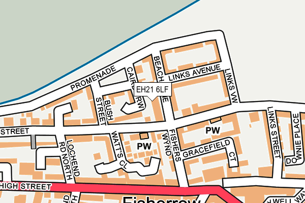 EH21 6LF map - OS OpenMap – Local (Ordnance Survey) EH21 6LF map - OS OpenMap – Local (Ordnance Survey)
