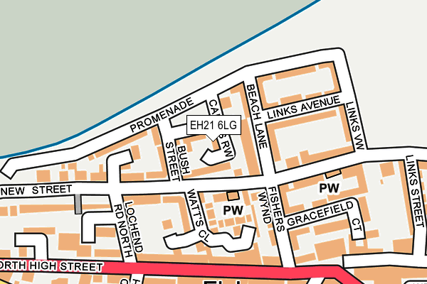 EH21 6LG map - OS OpenMap – Local (Ordnance Survey) EH21 6LG map - OS OpenMap – Local (Ordnance Survey)