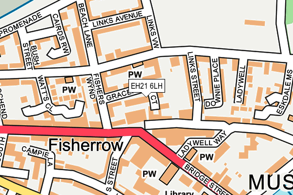 EH21 6LH map - OS OpenMap – Local (Ordnance Survey) EH21 6LH map - OS OpenMap – Local (Ordnance Survey)