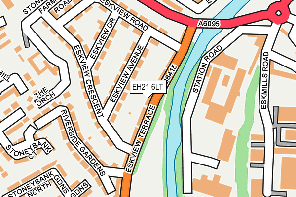 EH21 6LT map - OS OpenMap – Local (Ordnance Survey) EH21 6LT map - OS OpenMap – Local (Ordnance Survey)