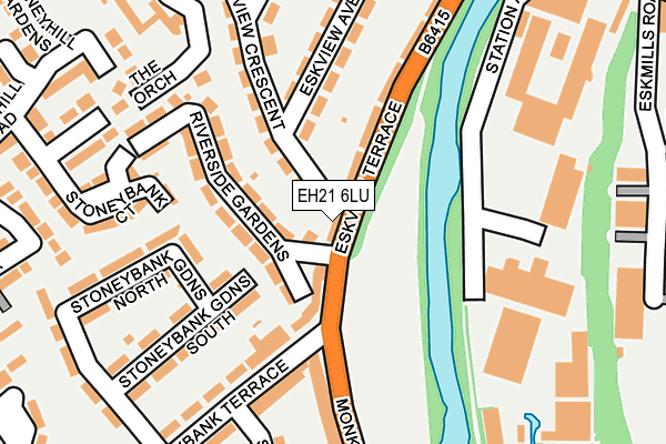 EH21 6LU map - OS OpenMap – Local (Ordnance Survey) EH21 6LU map - OS OpenMap – Local (Ordnance Survey)