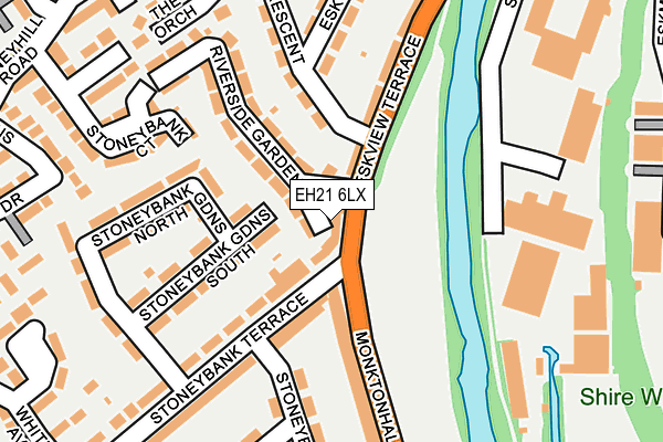 EH21 6LX map - OS OpenMap – Local (Ordnance Survey) EH21 6LX map - OS OpenMap – Local (Ordnance Survey)