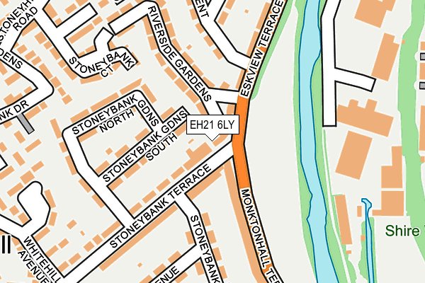 EH21 6LY map - OS OpenMap – Local (Ordnance Survey) EH21 6LY map - OS OpenMap – Local (Ordnance Survey)