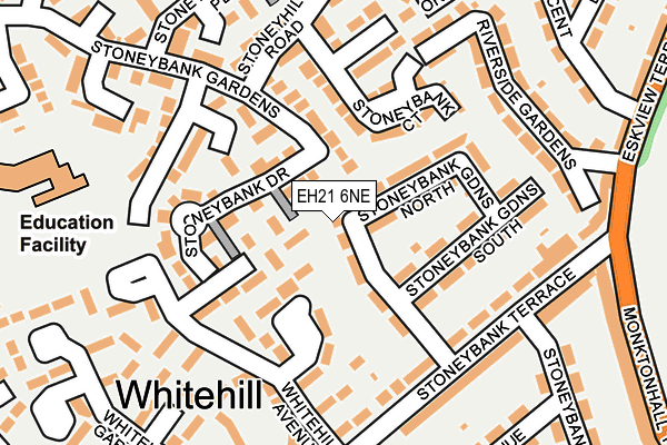 EH21 6NE map - OS OpenMap – Local (Ordnance Survey) EH21 6NE map - OS OpenMap – Local (Ordnance Survey)