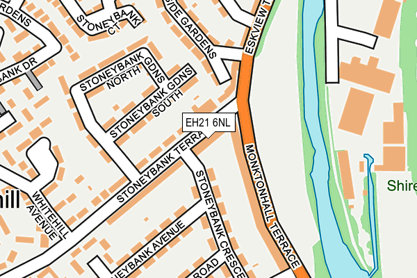 EH21 6NL map - OS OpenMap – Local (Ordnance Survey) EH21 6NL map - OS OpenMap – Local (Ordnance Survey)