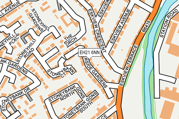EH21 6NN map - OS OpenMap – Local (Ordnance Survey) EH21 6NN map - OS OpenMap – Local (Ordnance Survey)