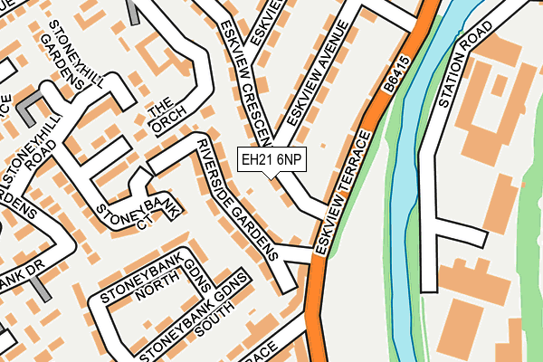 EH21 6NP map - OS OpenMap – Local (Ordnance Survey) EH21 6NP map - OS OpenMap – Local (Ordnance Survey)