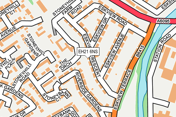 EH21 6NS map - OS OpenMap – Local (Ordnance Survey) EH21 6NS map - OS OpenMap – Local (Ordnance Survey)