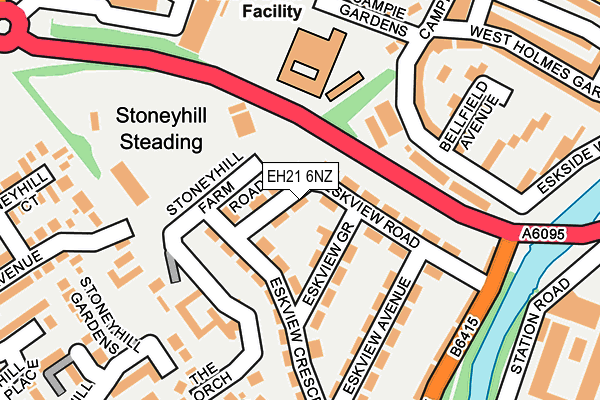 EH21 6NZ map - OS OpenMap – Local (Ordnance Survey) EH21 6NZ map - OS OpenMap – Local (Ordnance Survey)