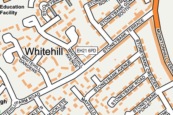 EH21 6PD map - OS OpenMap – Local (Ordnance Survey) EH21 6PD map - OS OpenMap – Local (Ordnance Survey)