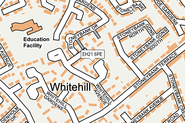 EH21 6PE map - OS OpenMap – Local (Ordnance Survey) EH21 6PE map - OS OpenMap – Local (Ordnance Survey)