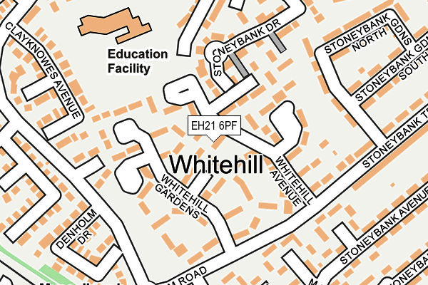 EH21 6PF map - OS OpenMap – Local (Ordnance Survey) EH21 6PF map - OS OpenMap – Local (Ordnance Survey)