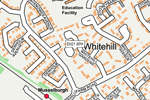 EH21 6PH map - OS OpenMap – Local (Ordnance Survey) EH21 6PH map - OS OpenMap – Local (Ordnance Survey)