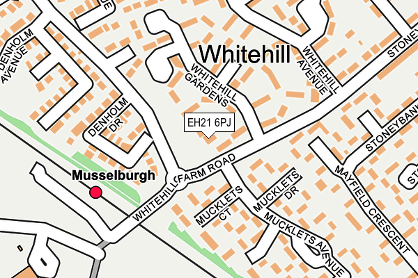EH21 6PJ map - OS OpenMap – Local (Ordnance Survey) EH21 6PJ map - OS OpenMap – Local (Ordnance Survey)