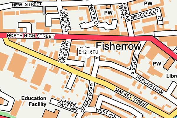 EH21 6PU map - OS OpenMap – Local (Ordnance Survey) EH21 6PU map - OS OpenMap – Local (Ordnance Survey)