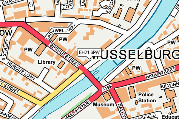 EH21 6PW map - OS OpenMap – Local (Ordnance Survey) EH21 6PW map - OS OpenMap – Local (Ordnance Survey)