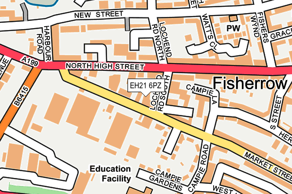 EH21 6PZ map - OS OpenMap – Local (Ordnance Survey) EH21 6PZ map - OS OpenMap – Local (Ordnance Survey)