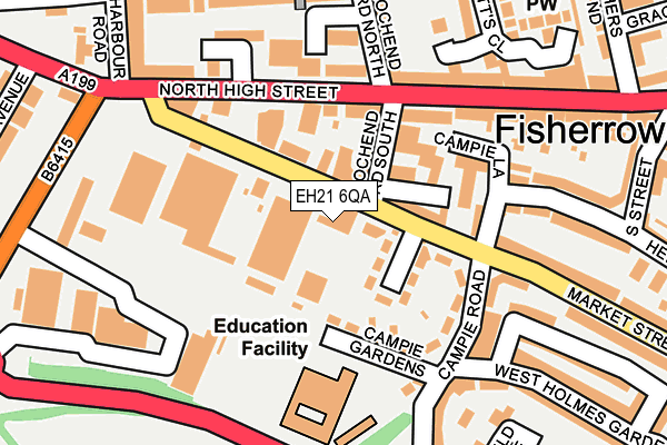 EH21 6QA map - OS OpenMap – Local (Ordnance Survey) EH21 6QA map - OS OpenMap – Local (Ordnance Survey)
