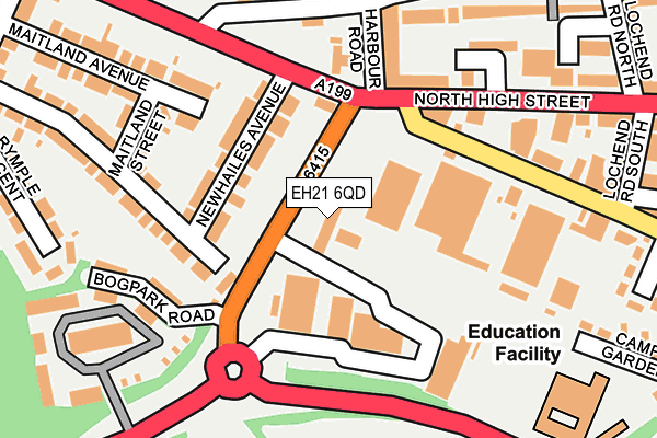 EH21 6QD map - OS OpenMap – Local (Ordnance Survey) EH21 6QD map - OS OpenMap – Local (Ordnance Survey)