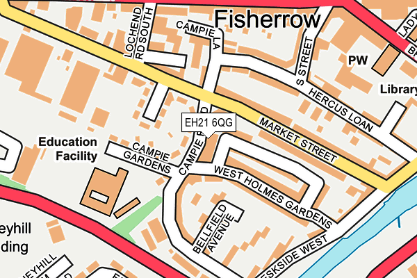 EH21 6QG map - OS OpenMap – Local (Ordnance Survey) EH21 6QG map - OS OpenMap – Local (Ordnance Survey)