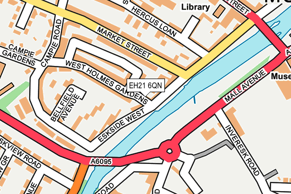 EH21 6QN map - OS OpenMap – Local (Ordnance Survey) EH21 6QN map - OS OpenMap – Local (Ordnance Survey)