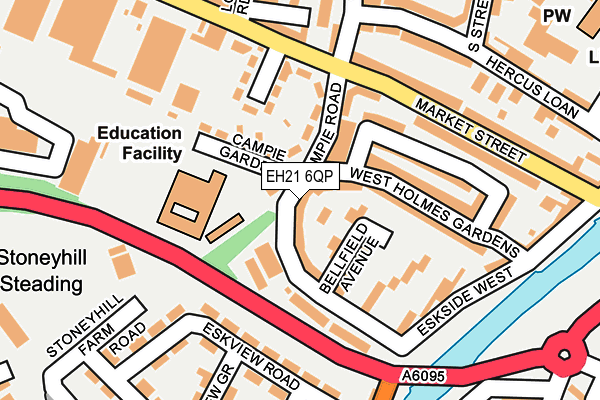 EH21 6QP map - OS OpenMap – Local (Ordnance Survey) EH21 6QP map - OS OpenMap – Local (Ordnance Survey)