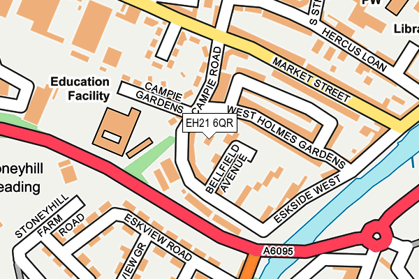 EH21 6QR map - OS OpenMap – Local (Ordnance Survey) EH21 6QR map - OS OpenMap – Local (Ordnance Survey)