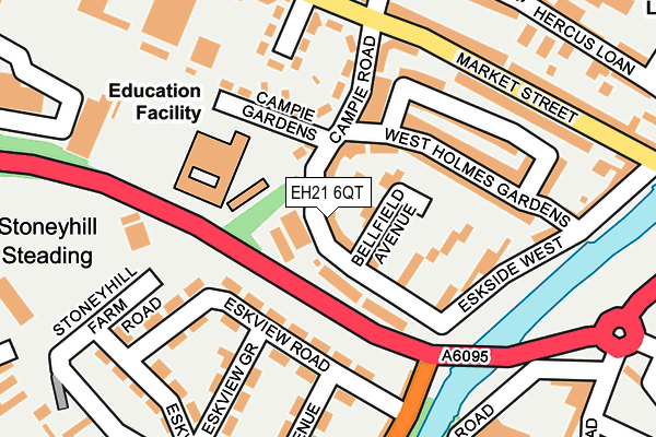 EH21 6QT map - OS OpenMap – Local (Ordnance Survey) EH21 6QT map - OS OpenMap – Local (Ordnance Survey)
