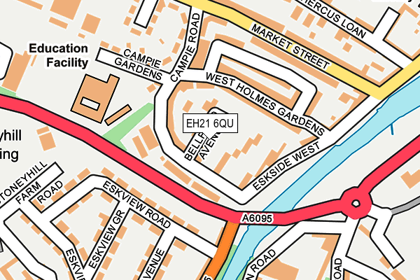EH21 6QU map - OS OpenMap – Local (Ordnance Survey) EH21 6QU map - OS OpenMap – Local (Ordnance Survey)