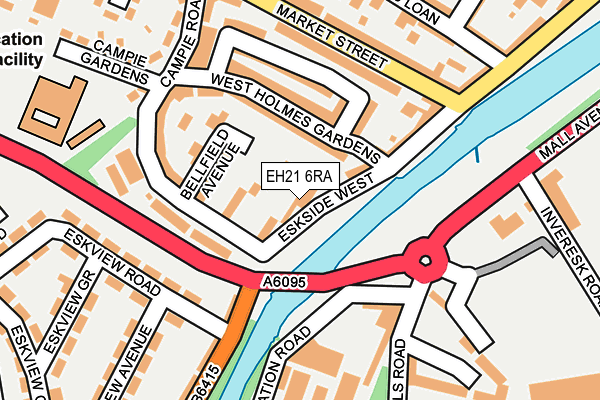 EH21 6RA map - OS OpenMap – Local (Ordnance Survey) EH21 6RA map - OS OpenMap – Local (Ordnance Survey)