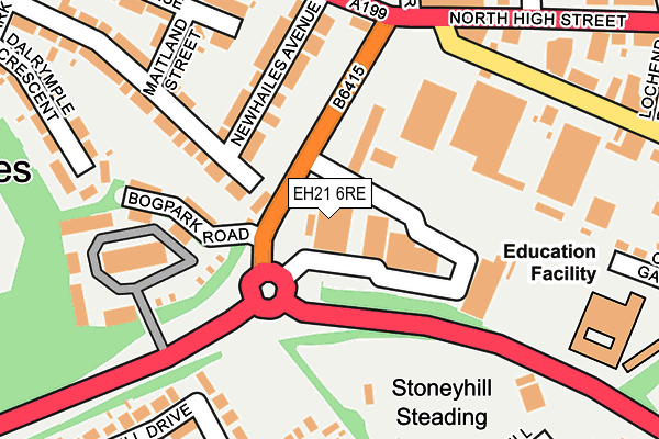 EH21 6RE map - OS OpenMap – Local (Ordnance Survey) EH21 6RE map - OS OpenMap – Local (Ordnance Survey)